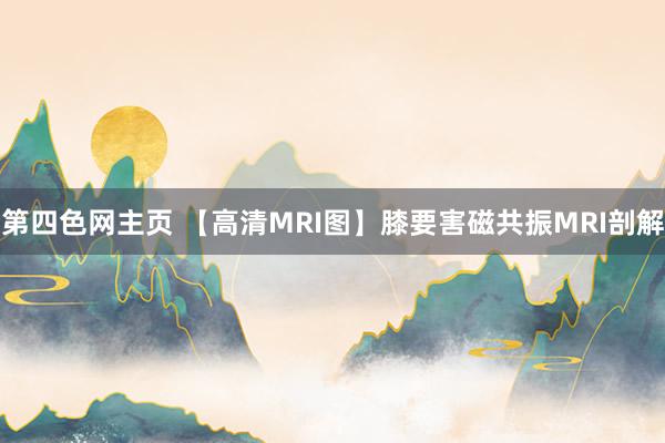 第四色网主页 【高清MRI图】膝要害磁共振MRI剖解